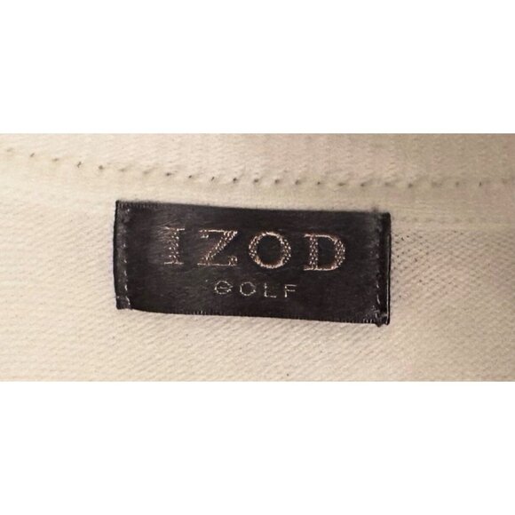 Izod‎ Golf Cotton Argyle Men's White Sweater Vest Preppy Light Academia - Picture 8 of 8